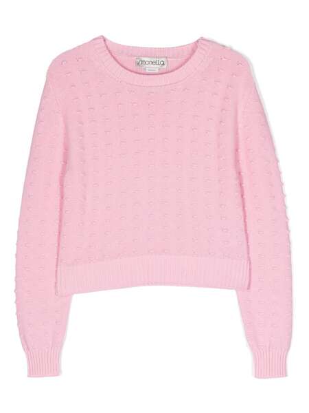  Simonetta Polka-dot Knitted Jumper - Pink 