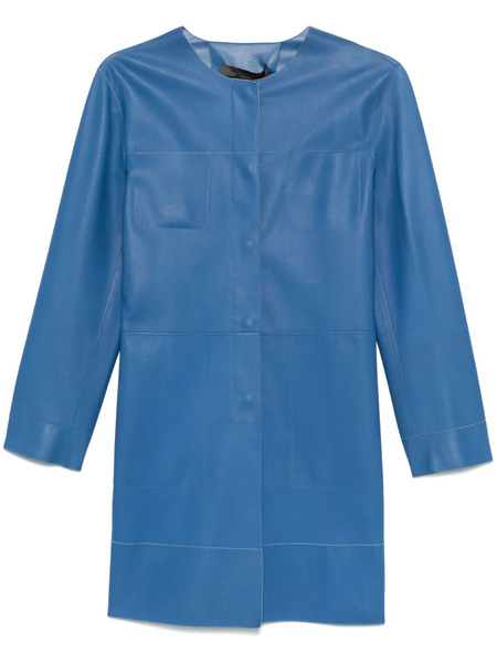  Simonetta Ravizza Leather Coat - Blue 