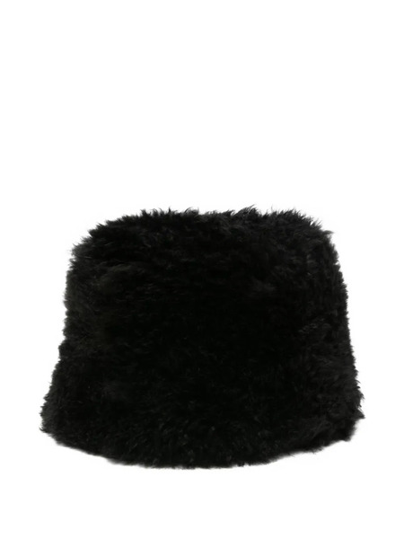  Simonetta Ravizza Shearling Bucket Hat - Black 