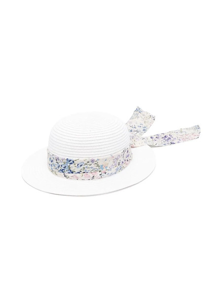  Simonetta Ribbon-trim Sun Hat - White 