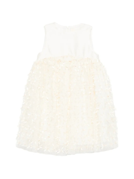  Simonetta Sleeveless Ruffled Dress - Neutrals 