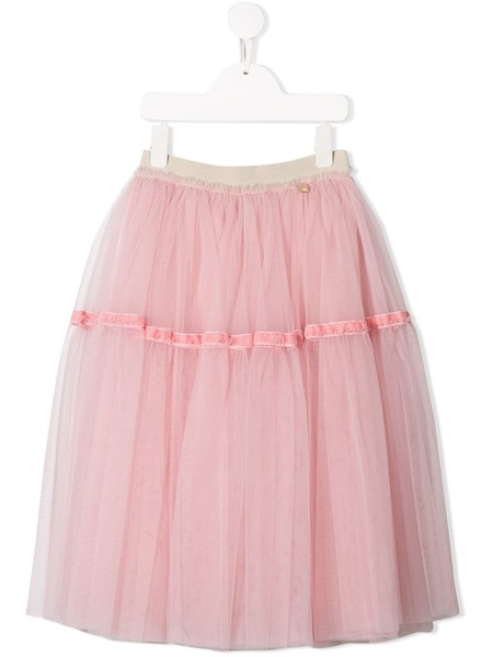  Simonetta Tulle Midi Skirt - Pink 