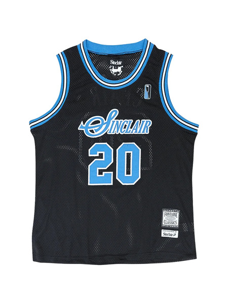  Sinclair Sleeveless Basketball Jersey - Black 