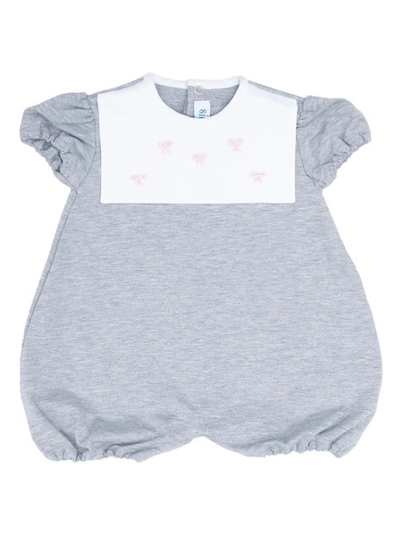  Siola Bow-embroidered Ruffled Shorties - Grey 