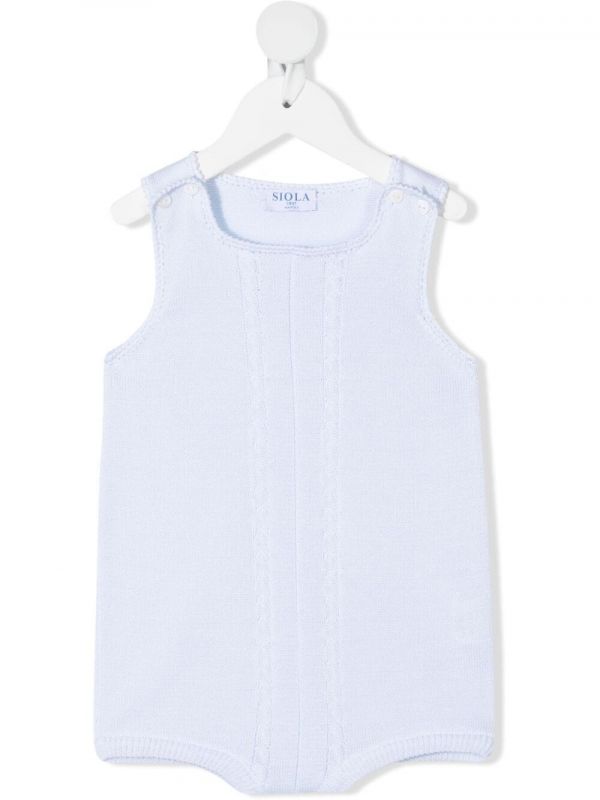  Siola Cable-knit Romper - Blue 