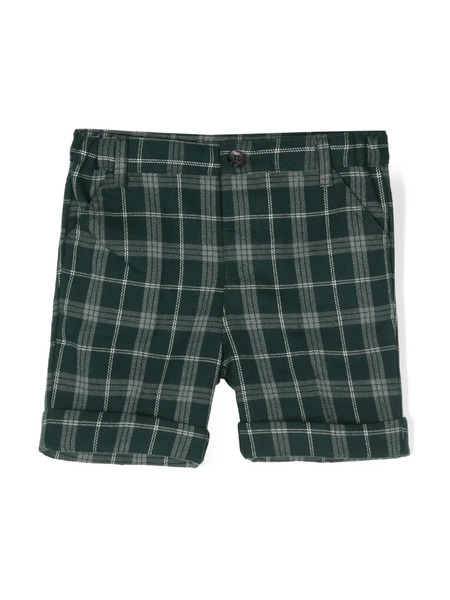  Siola Check-pattern Cotton Trousers - Green 