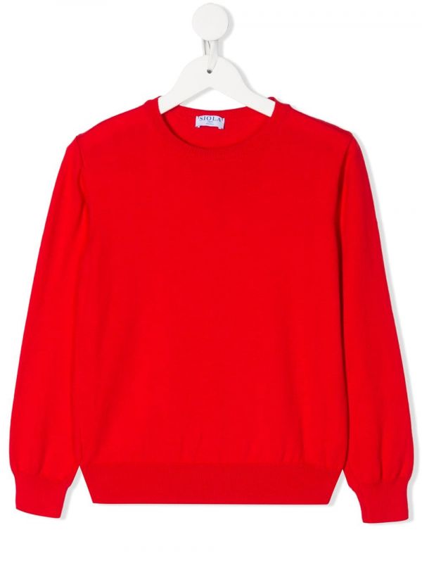  Siola Crew Neck Jumper - Red 