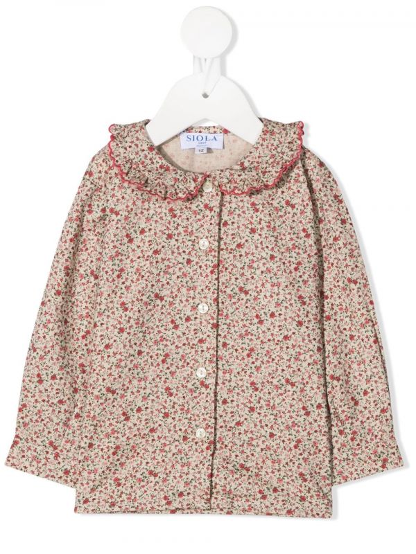  Siola Floral Print Long-sleeved Shirt - Neutrals 