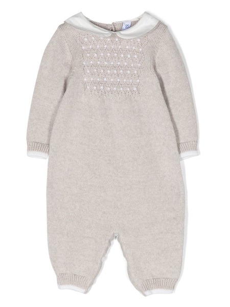  Siola Knitted Merino-wool Romper - Neutrals 