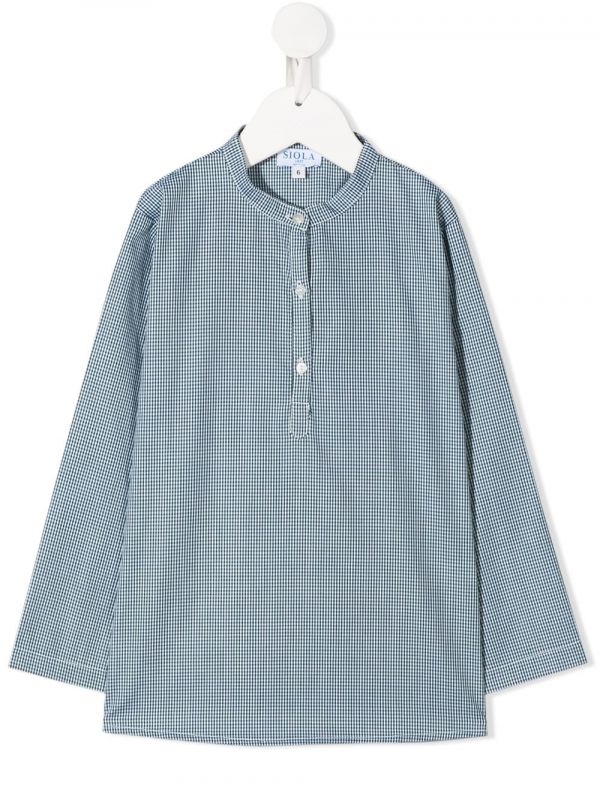  Siola Long-sleeved Micro Print Shirt - Green 