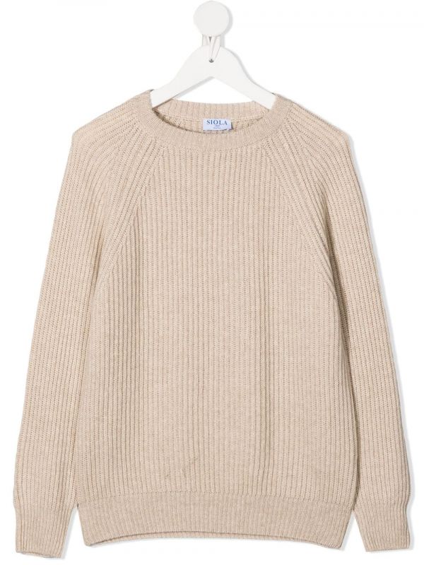  Siola Rib-knit Crew Neck Jumper - Neutrals 