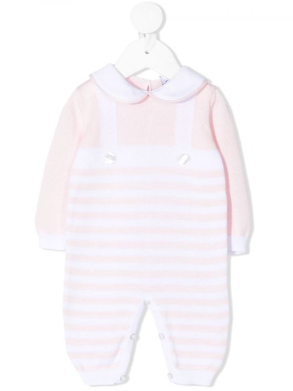  Siola Striped Knitted Romper - Pink 