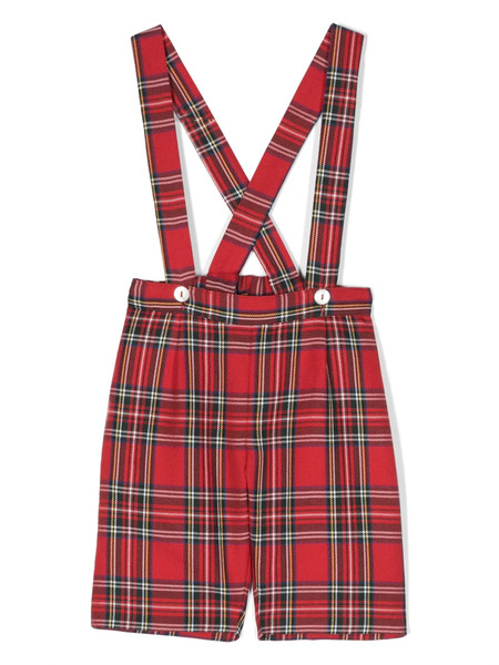  Siola Tartan-pattern Cropped Dungarees - Red 