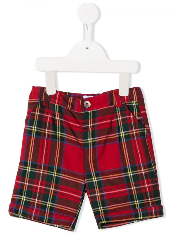  Siola Tartan Print Shorts - Red 