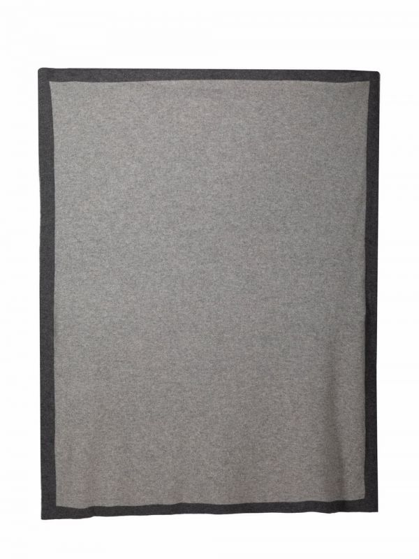  Siola Two-tone Cashmere Blanket - Grey 