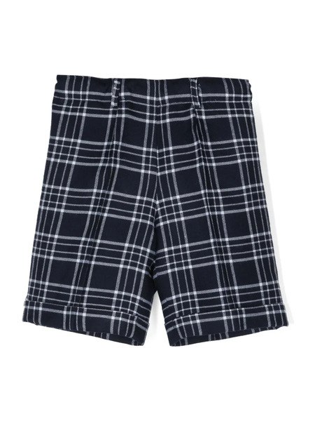  Siola Ulivo Check-pattern Shorts - Blue 