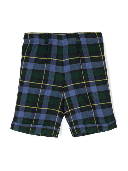  Siola Ulivo Check-pattern Shorts - Blue 