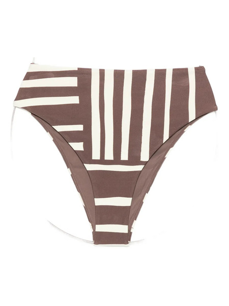  Sir. Linocut Striped Bikini Bottom - Brown 