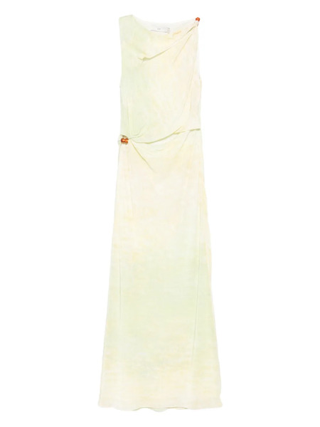  Sir. Slit-detail Gown - Yellow 