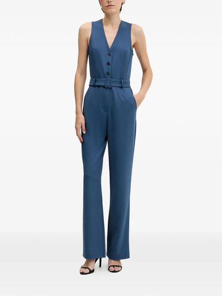  Sisley Belted Jumpsuit - Blue 