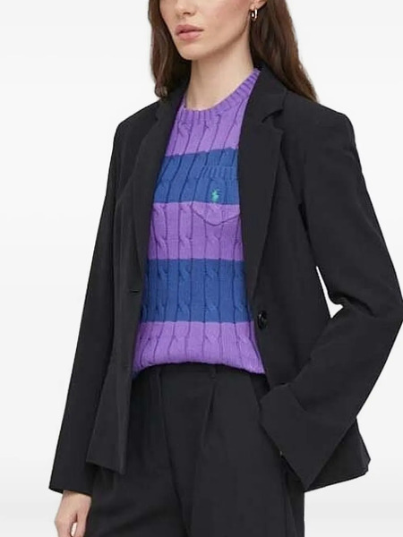 Sisley Button-fastening Blazer - Black 