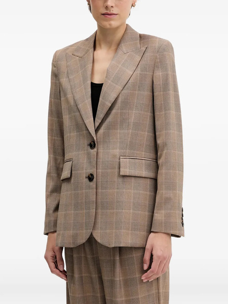  Sisley Checked Blazer - Neutrals 