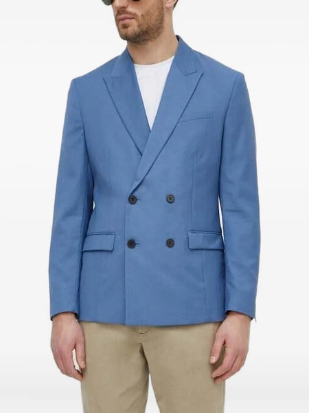  Sisley Double-breasted Blazer - Blue 