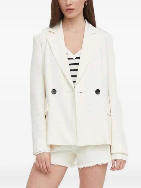  Sisley Double-breasted Blazer - White 
