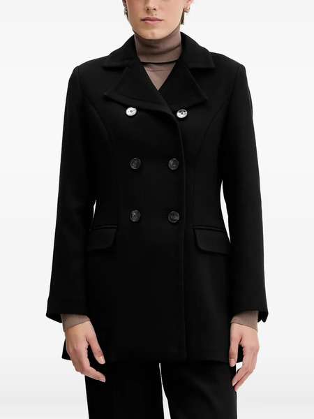  Sisley Double-breasted Coat - Black 