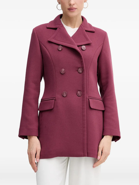  Sisley Double-breasted Coat - Red 