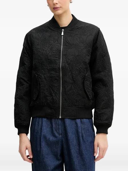  Sisley Floral Quilted Jacket - Black 