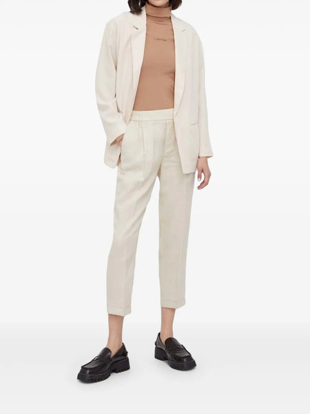  Sisley Lapel-collar Open-front Blazer - Neutrals 