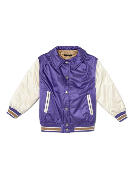  Sisley Oversized Bomber Jacket - Purple 