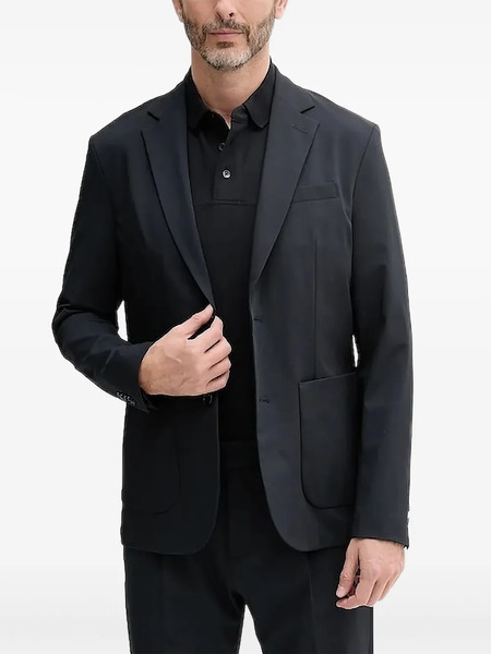 Sisley Patch-pocket Single-breasted Jacket - Blue 