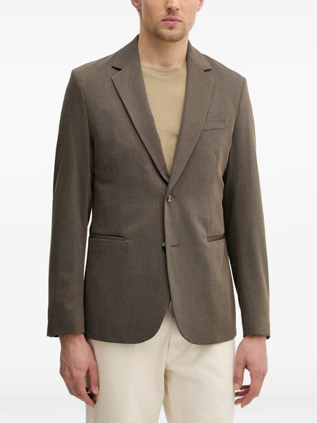  Sisley Single-breasted Blazer - Brown 