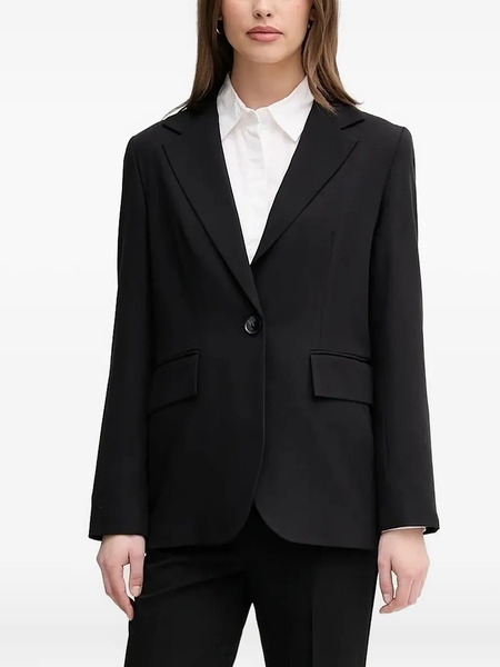  Sisley Single-button Notched-lapel Blazer - Black 