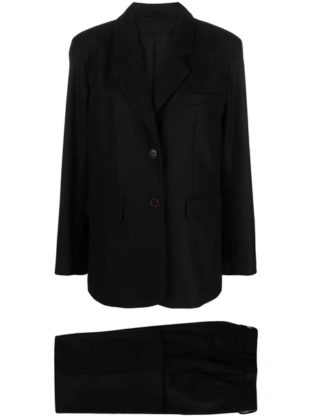  Skall Studio Single-breasted Recycled Wool Suit - Black 
