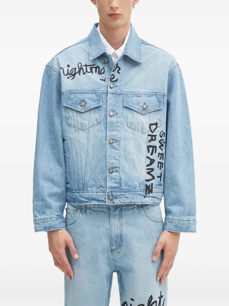  Sky High Farm Buttoned Print Denim Jacket - Blue 