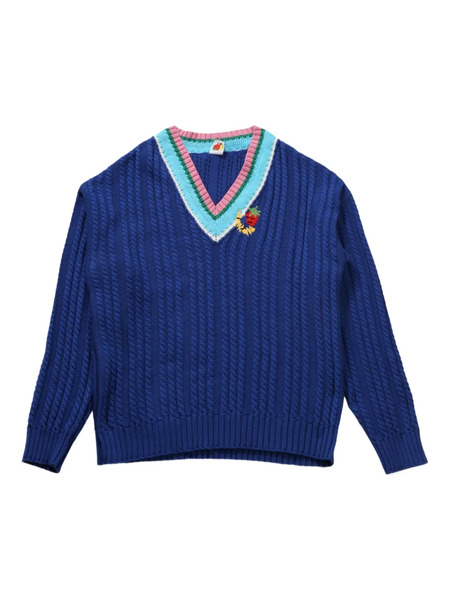  Sky High Farm Cable-knit Jumper - Blue 
