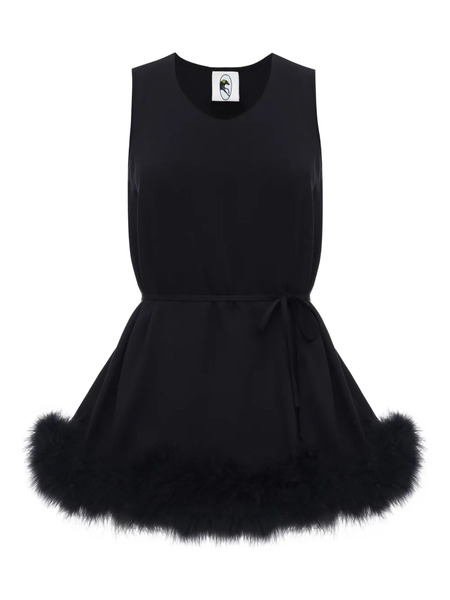  Sleeper Bisou Bisou Feathers Top - Black 