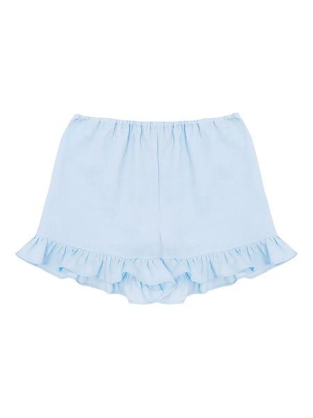  Sleeper Cha Cha Ruffled-hem Shorts Set - Blue 
