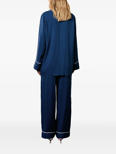  Sleeper Finnegan Piping Pajama Trousers - Blue 
