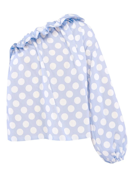  Sleeper Polka-dot Blouse - Blue 