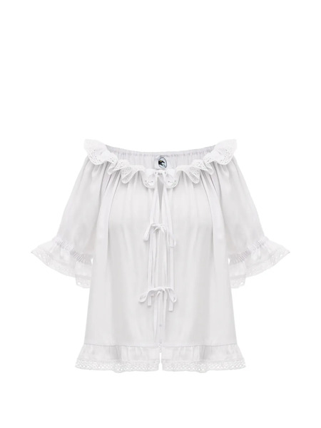  Sleeper Romantica Ruffled Lounge Set - White 