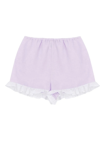  Sleeper Ruffled-hem Shorts - Pink 