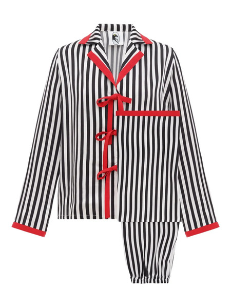  Sleeper The Bow Striped Pajama - Black 