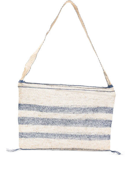  Slo_hand_made Striped Tote Bag - Neutrals 