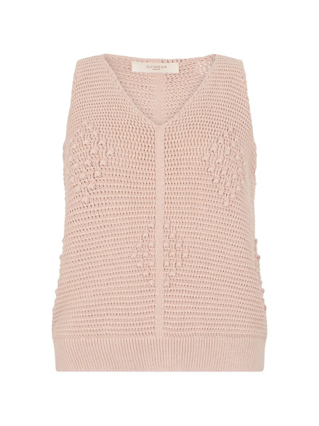  Slowear Crochet V-neck Top - Neutrals 