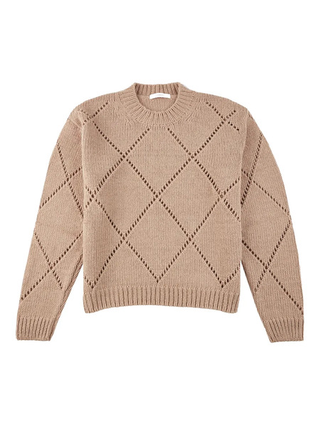  Slowear Diamond Pattern Wool Jumper - Neutrals 