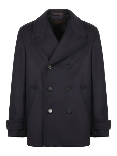  Slowear Double-breasted Lapel Coat - Blue 